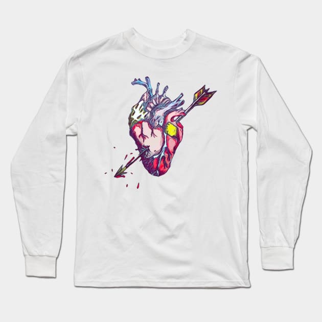 Cupid’s Aim Long Sleeve T-Shirt by Glenbobagins